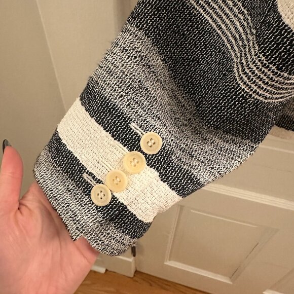 MaxMara Tommy Blazer/Jacket; White Stripes; US 12-14 - Picture 5 of 6